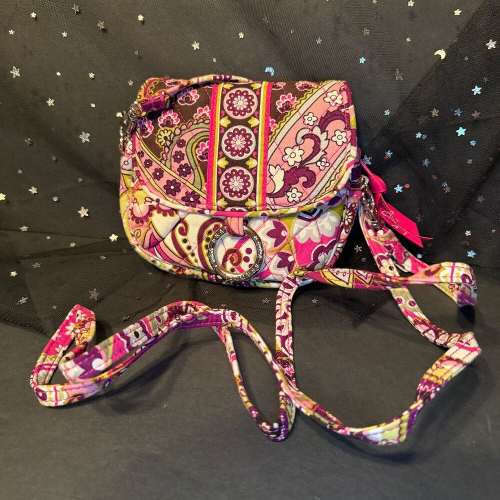 Vera Bradley Lizzy Crossbody Bag Very Berry Paisley Retired 2011